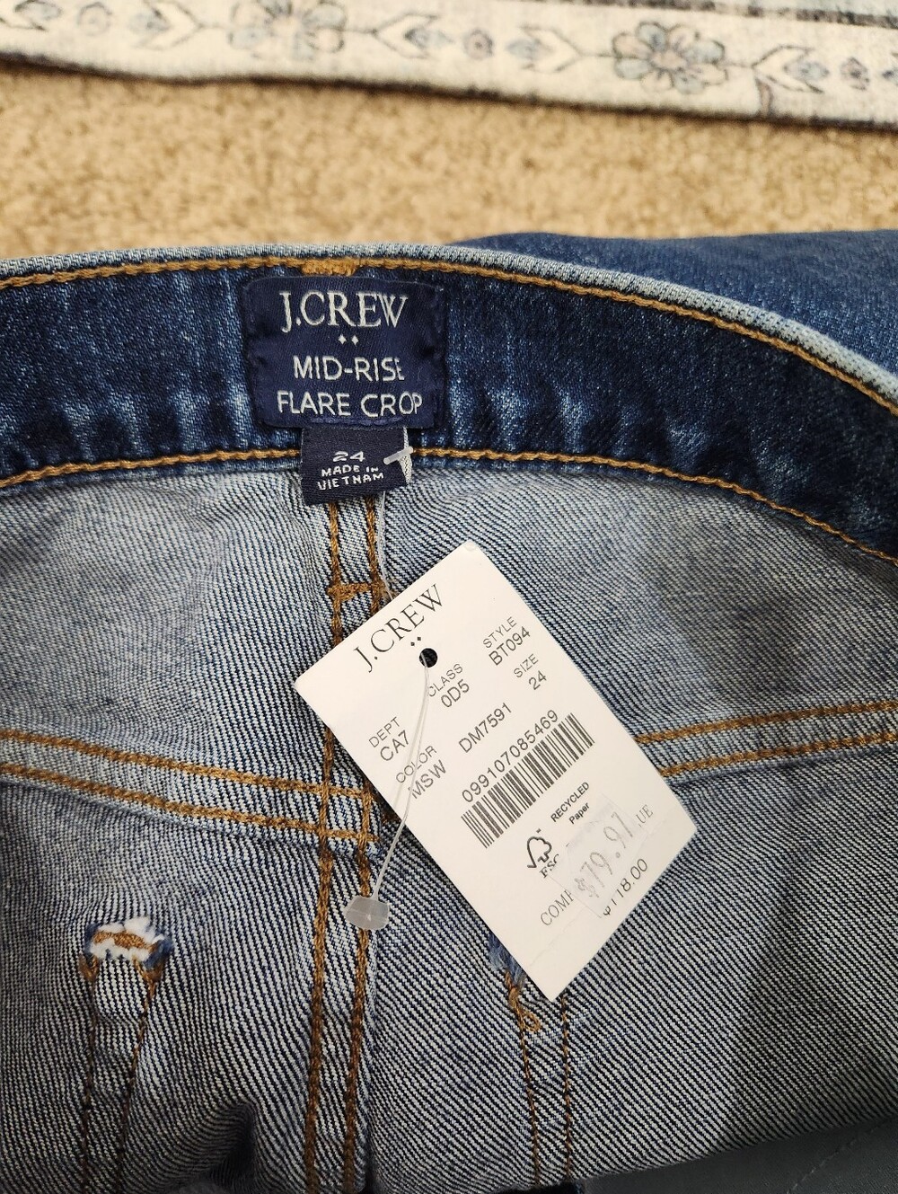 J.crew Mid Rise Flare Crop - Picture 7 of 8